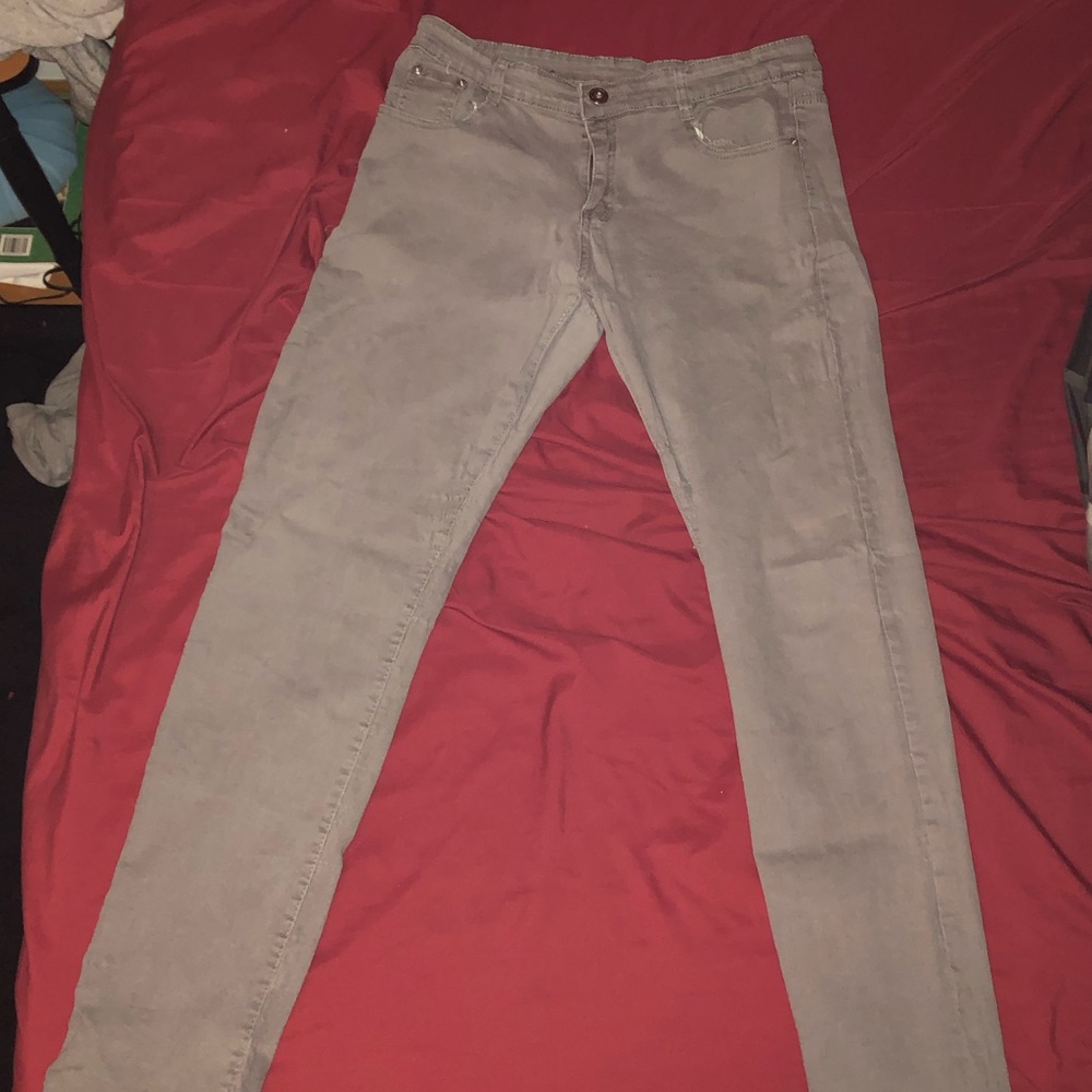 Grey skinny stretch jeans